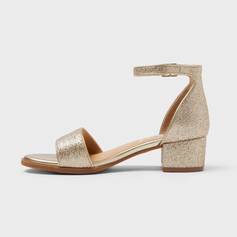 Open Box - Kids' Fannie Heeled Sandals - art class™ Gold 4