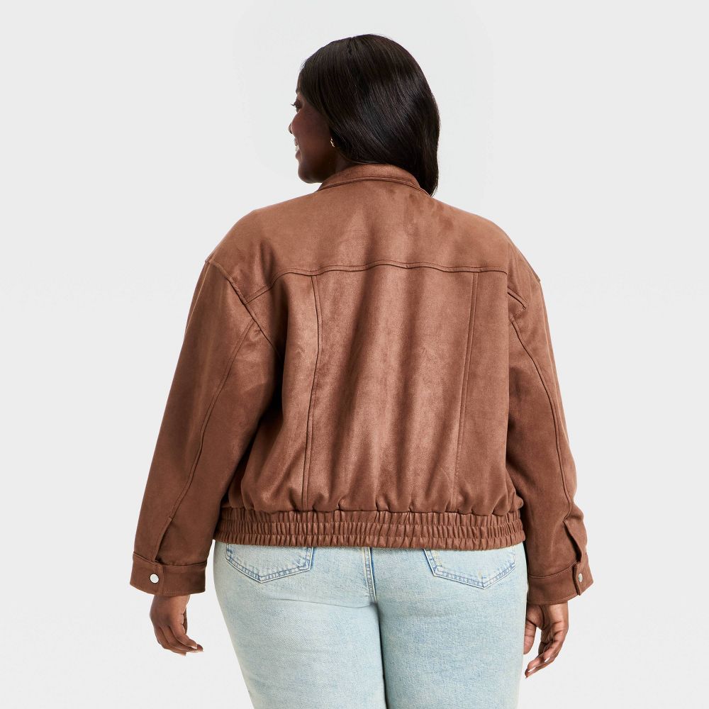 New - Women's Suede Fashion Jacket - Universal Thread™ Rust XXL