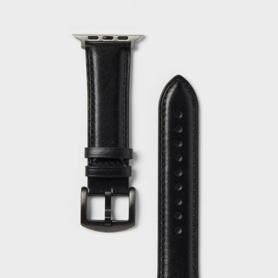 New - Apple Watch Faux Leather Band 42/44/45mm - heyday™ Black