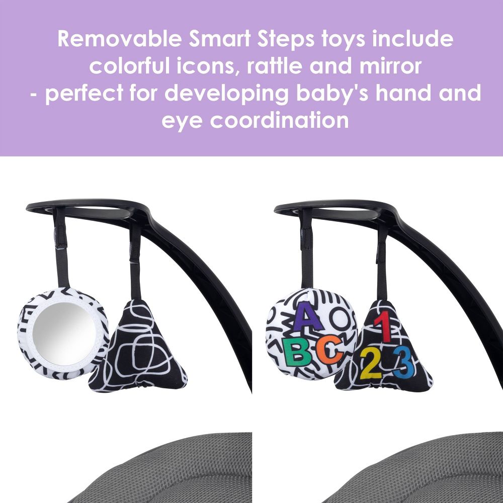 New - Baby Trend Nu-Motion Infinity Swing with Interactive Display - Midnight Black