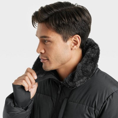 Open Box - All In Motion Men's Winter Hooded Wind-Resistant Heavyweight Puffer Jacket All in MotionBullseye Deals