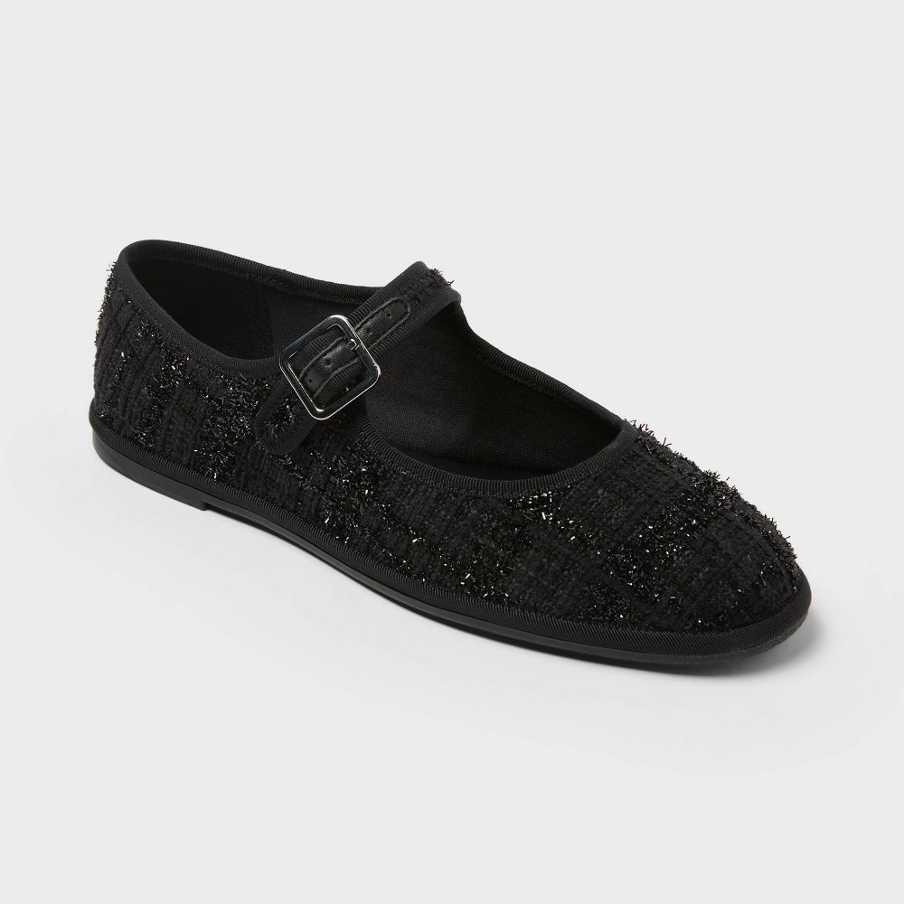 New - Women’s Halston Flats with Memory Foam Insole - Universal Thread™ Black 9.5