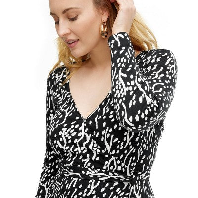 New - Diane von Furstenberg Women's Midi Wrap Dress Deep V-Neck Long Sleeve Diane von Furstenberg for TargetBullseye Deals
