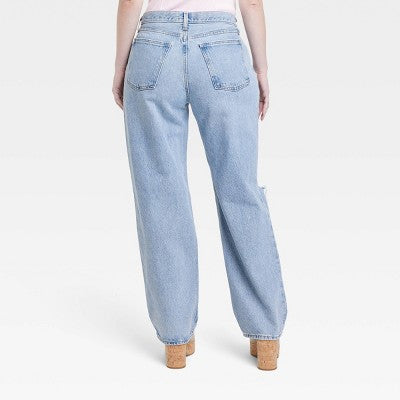 Universal Thread Women's Mid-Rise Baggy Jeans Classic 90's Vintage Straight Fit Universal ThreadBullseye Deals