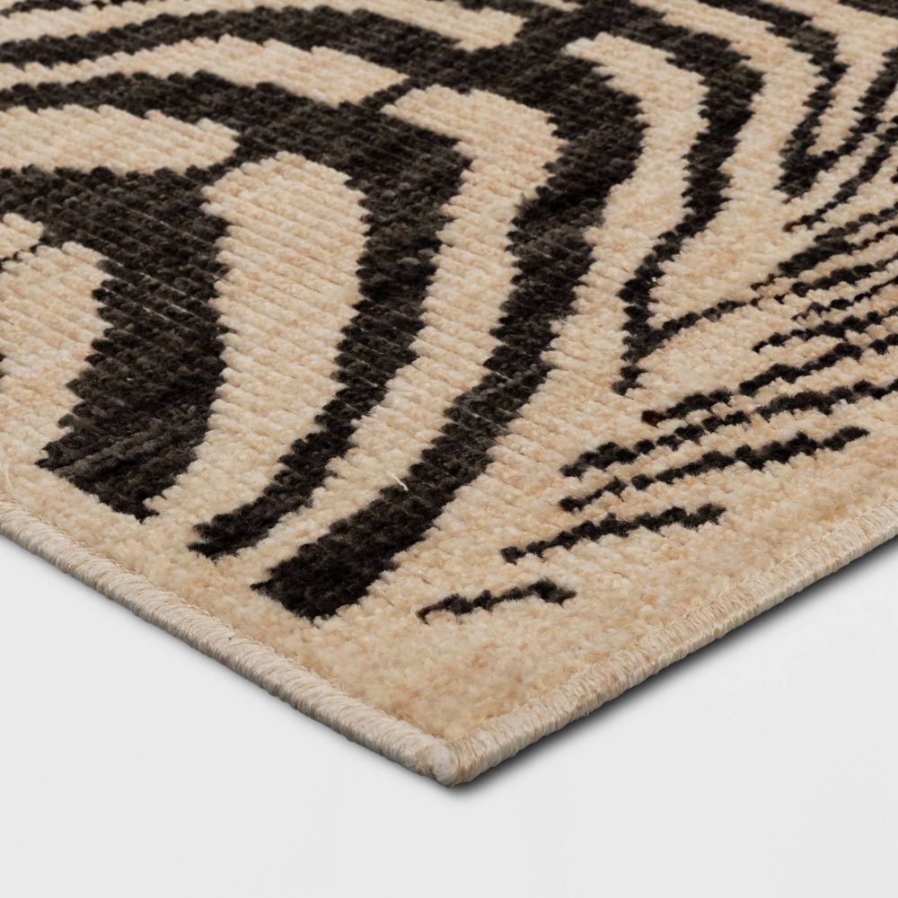 New - Woven Zebra Accent Rug Black/Tan - Threshold™