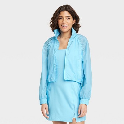 All In Motion Women's Cropped Hooded Wind-Resistant Windbreaker Jacket All In MotionBullseye Deals