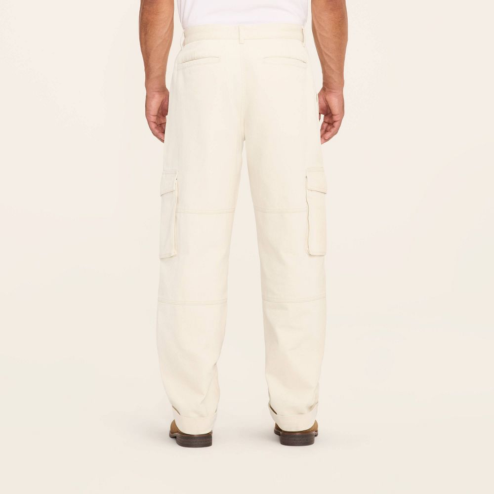 Open Box - Adult Mid-Rise Straight Leg Slouchy Cargo Pants - Woolrich x Target Cream XXL