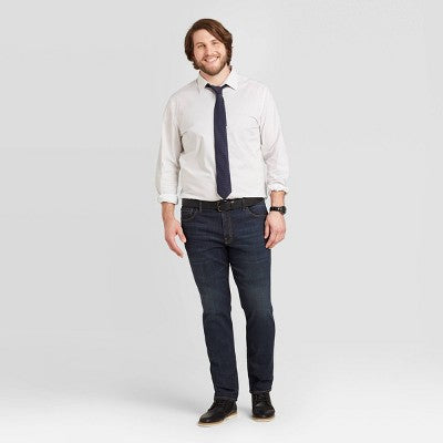 New - Goodfellow & Co Men's Tall Mid Rise Slim Leg Fit Full Jeans Heavyweight Goodfellow & CoBullseye Deals