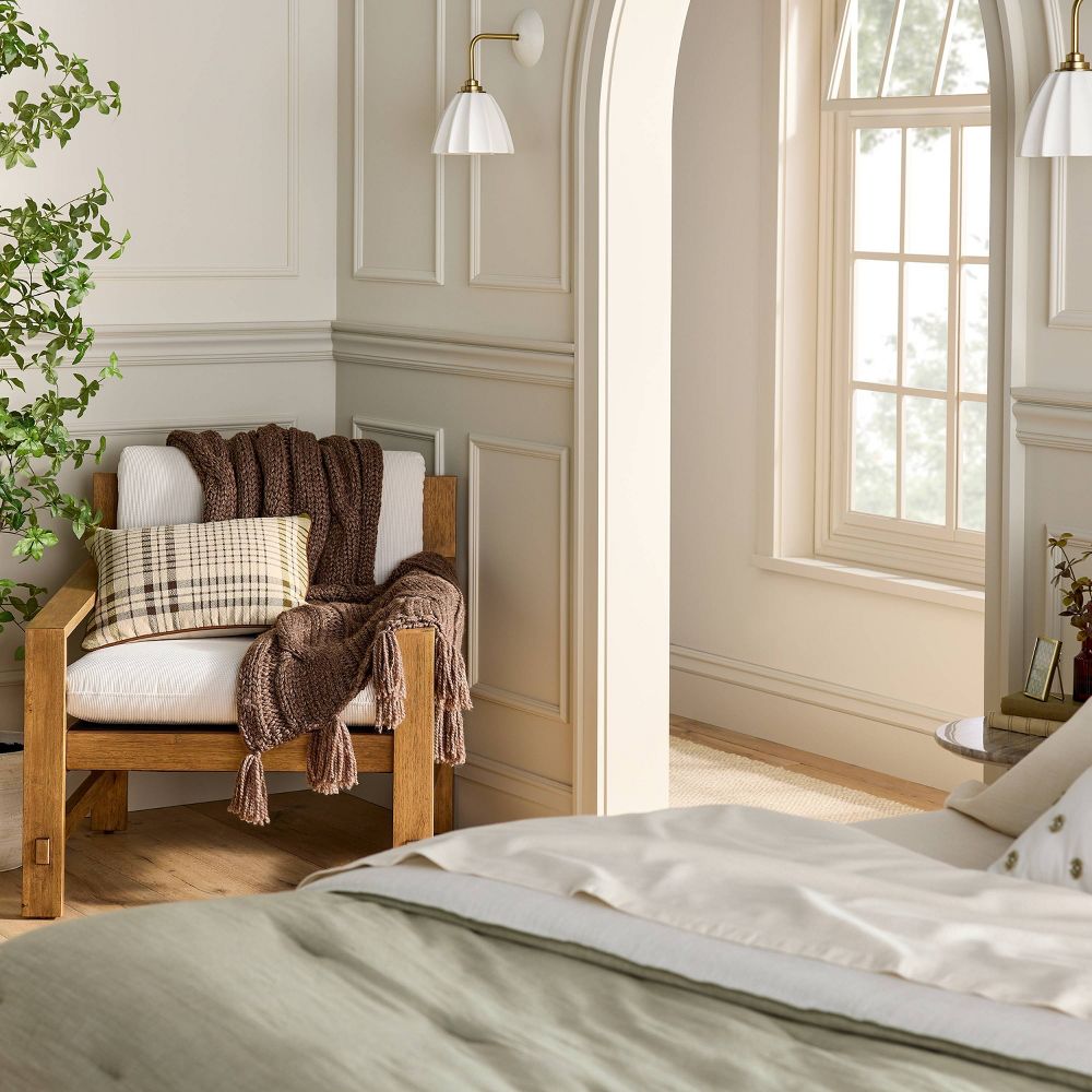 Open Box - Oversized Cozy Knit Throw Blanket Brown - Hearth & Hand™ with Magnolia
