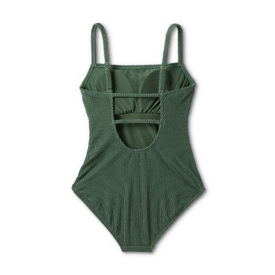 New - Kona Sol Women's Pucker One Piece Swimsuit High Coverage Textured Kona SolBullseye Deals