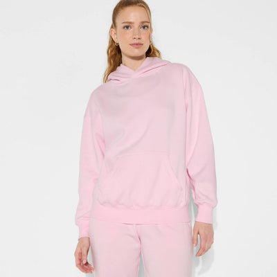 New - Women's Oversized Bubble Hem Hooded Sweatshirt - Wild Fable™ Light Pink XXS