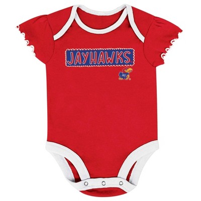 New - NCAA Infant Girls' 3pk Bodysuit Set Kansas JayhawksBullseye Deals