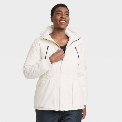 New - All In Motion Women's Zip Winter Hooded Wind-Resistant Snow Sport Jacket All in MotionBullseye Deals