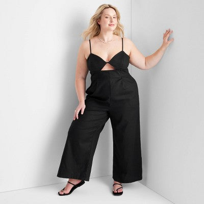New - Future Collective Jenny K Lopez Strappy Cut-Out Wide Leg Jumpsuit Future Collective w/Jenny K LopezBullseye Deals