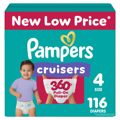 New - Pampers Cruisers 360 Diapers - Size 4 - 116ct