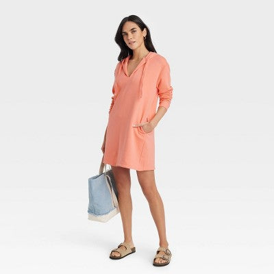 New - Women's Long Sleeve Mini Fleece Tunic Dress - Universal Thread Universal ThreadBullseye Deals