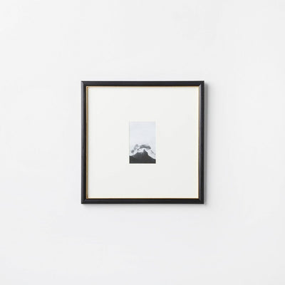 New - 15" x 15" Matted to 4" x 6" Gallery Wall Frame Black/Brass - Threshold™ designed with Studio McGee: Wood, Sawtooth Back