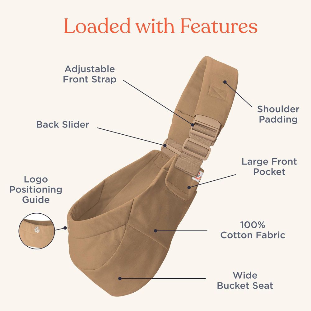 New - Ergobaby Upsie Sling Baby Carrier - Camel