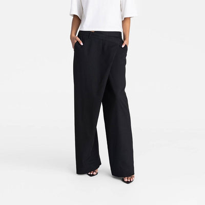 New - KBB by KAHLANA Women's Mid-Rise Straight Leg 'The Classic Trouser' - Black 0