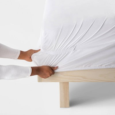Open Box - Threshold 400 Thread Count Cotton Sateen 4-Piece Sheet Set Luxurious ThresholdBullseye Deals