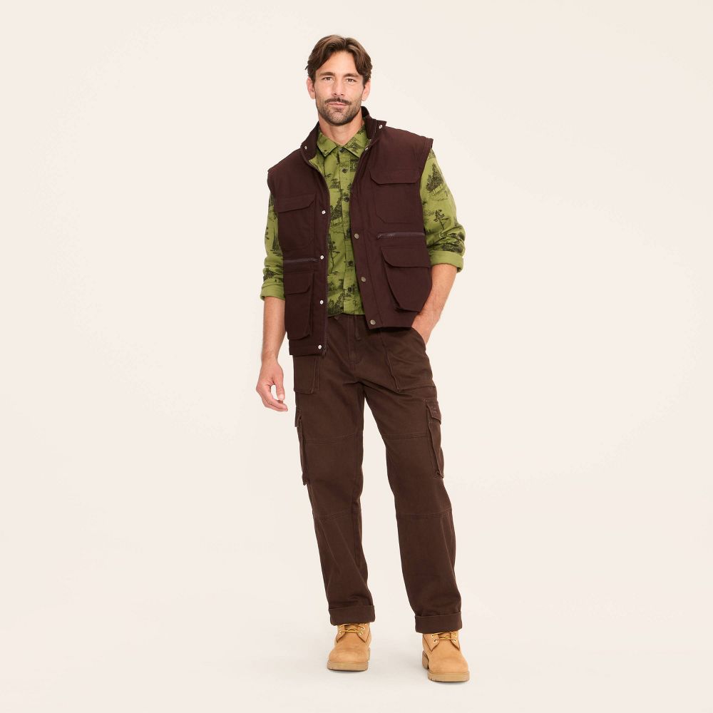New - Men's Fisherman Vest - Woolrich x Target Brown S
