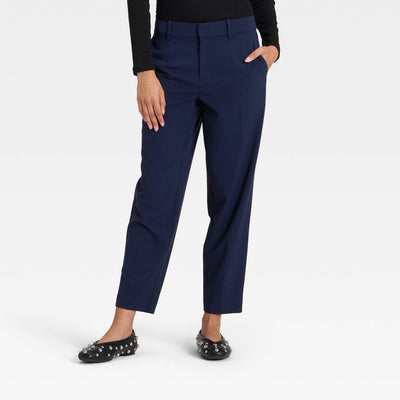 New - Women's Tapered Ankle Pants - A New Day™ Navy 10