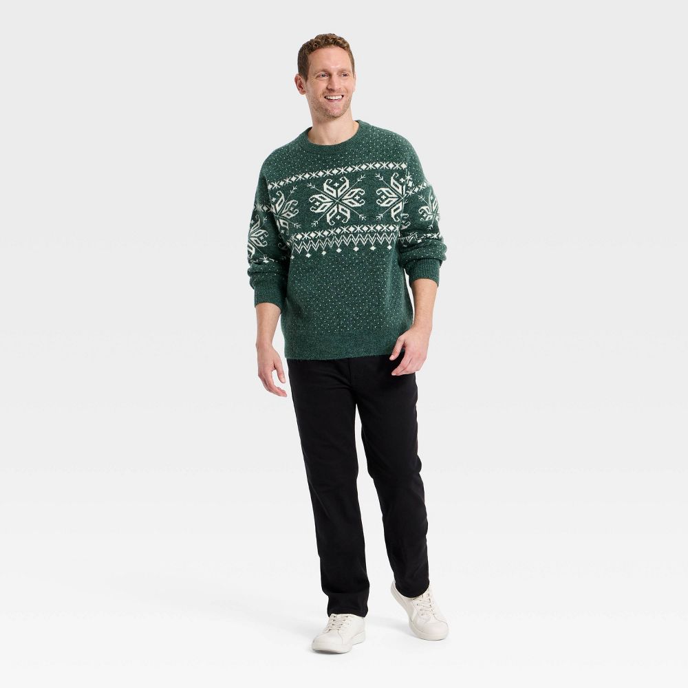 New - Men's Fair Isle Sweater - Goodfellow & Co™ Green M