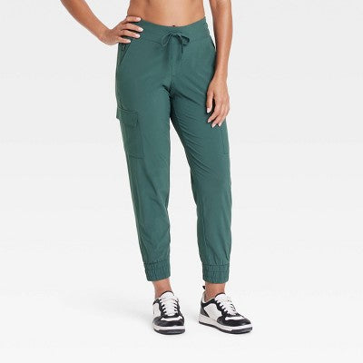 New - Women's Active Light Mid-Rise Cargo Joggers - All In Motion All In MotionBullseye Deals