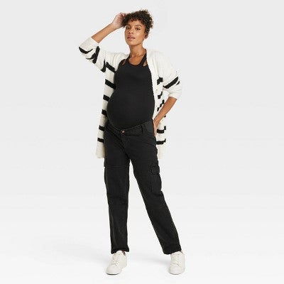 New - Isabel Maternity by Ingrid & Mid Rise Straight Fit Full Straight-Leg Jeans Isabel Maternity by Ingrid & IsabelBullseye Deals