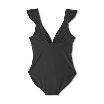 New - Kona Sol Women's Ruched One Piece Swimsuit Full Coverage Swimwear Kona SolBullseye Deals