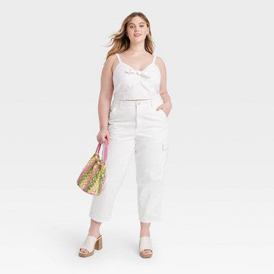 Universal Thread Women's Mid-Rise Distressed Boyfriend Jeans Ankle-Length Relaxed Fit, Medium Wash Universal ThreadBullseye Deals