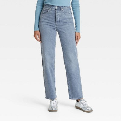 New - Women's High-Rise Straight Jeans - Universal Thread Universal ThreadBullseye Deals