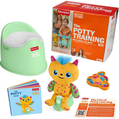 Open Box - Fisher-Price Big Little Feelings Potty Training Kit: Set of Toys & Tips for Toddlers & Kids
