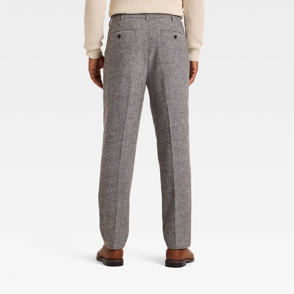 New - Men's Relaxed Leg Tweed Dress Pants - Goodfellow & Co™ Gray M