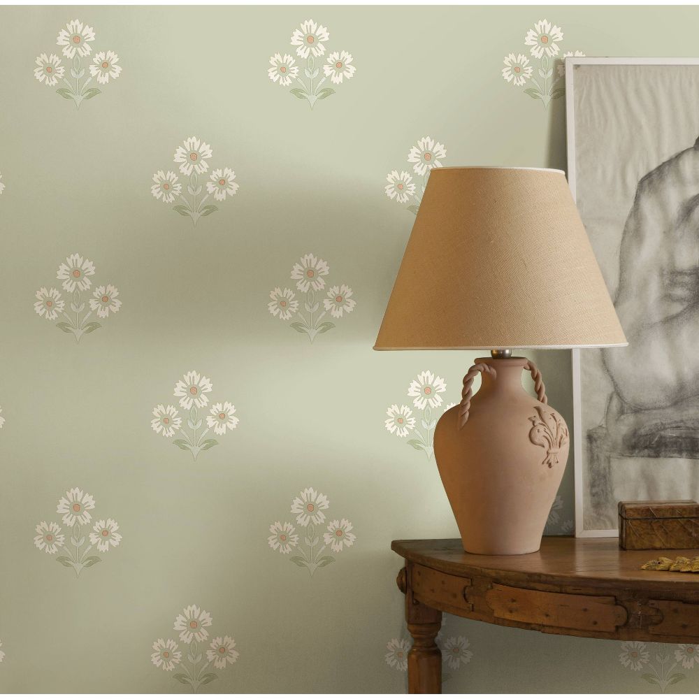 New - Holden Daisy Motif Sage Wallpaper