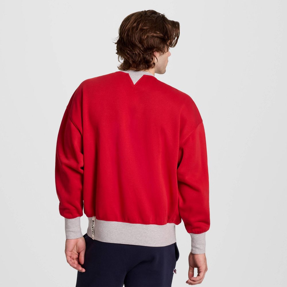 New - Champion Men's Physical Education Colorblocked Sweatshirt - Lava Falls S