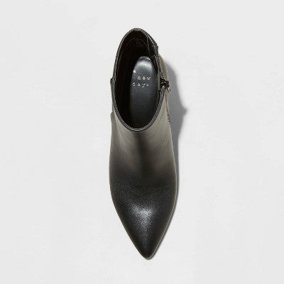Open Box - A New Day Women's Memory Foam Zipper Ankle Dress Boots 3.25