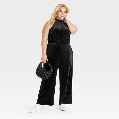 New - Women's Velvet Jumpsuit - A New Day A New DayBullseye Deals