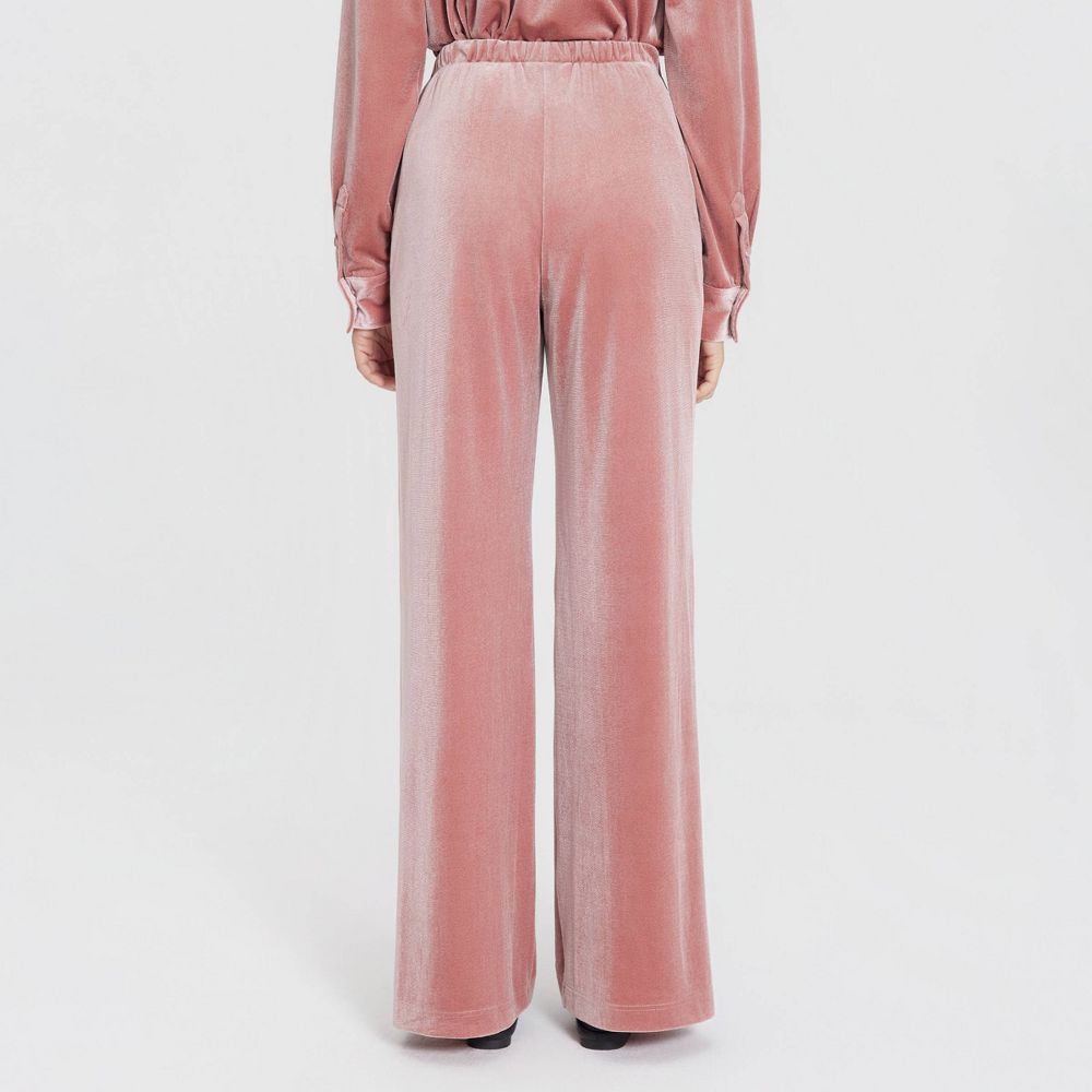 New - Women's Velvet Pull-On Pants - Universal Thread™ Dark Pink M