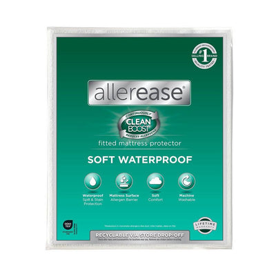 New - Allerease King Clean Boost Waterproof Fitted Mattress Protector: Hypoallergenic, OEKO-TEX Certified