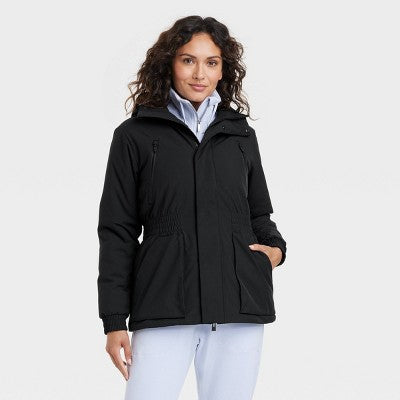 New - All In Motion Women's Zip Winter Hooded Wind-Resistant Snow Sport Jacket All in MotionBullseye Deals