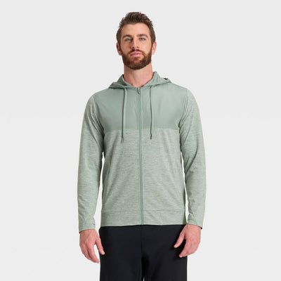New - Men's Soft Stretch Full Zip Top - All In Motion™ Sage Green S