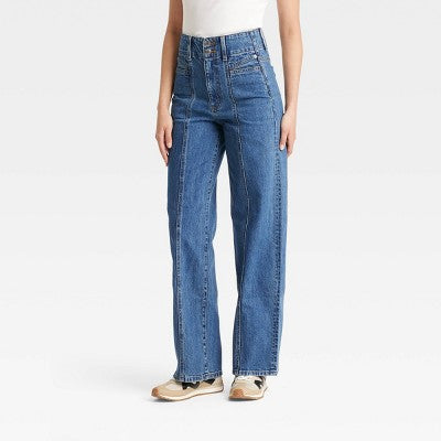 New - Women's High-Rise Tailored Wide Leg Jeans - Universal Thread Universal ThreadBullseye Deals