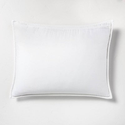 New - Casaluna Pillow Sham Linen-Blend OEKO-TEX Quilted CasalunaBullseye Deals