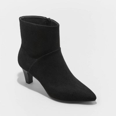 New - Universal Thread Womens Ankle Boots Low Slim Heel Booties Pointy Toe Memory Foam Universal ThreadBullseye Deals