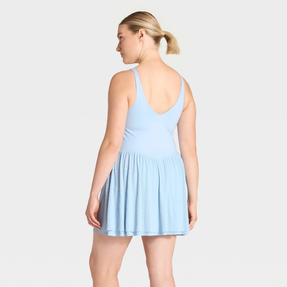 Open Box - Women's Knit Plisse Active Dress - All In Motion™ Light Blue S