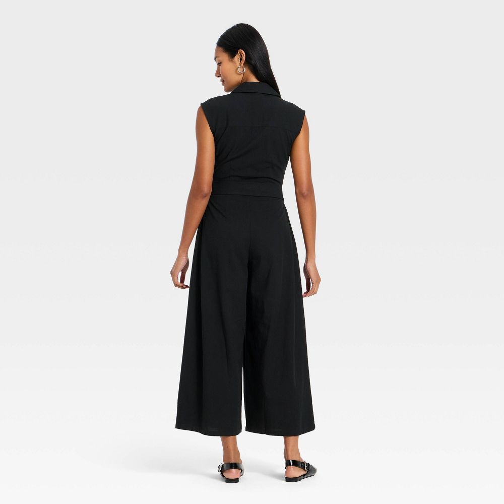 New - Women's Belted Jumpsuit - A New Day™ Black L