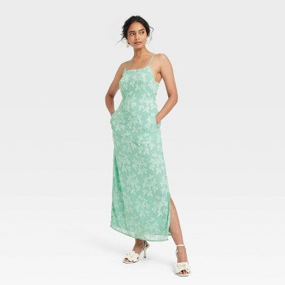 New - A New Day Women's Jacquard Maxi Summer Slip Dress Sundress A New DayBullseye Deals
