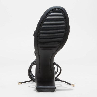 New - A New Day Women's Chunky Block High Lace Up Heels Sandals Crisscross Memory Foam A New DayBullseye Deals