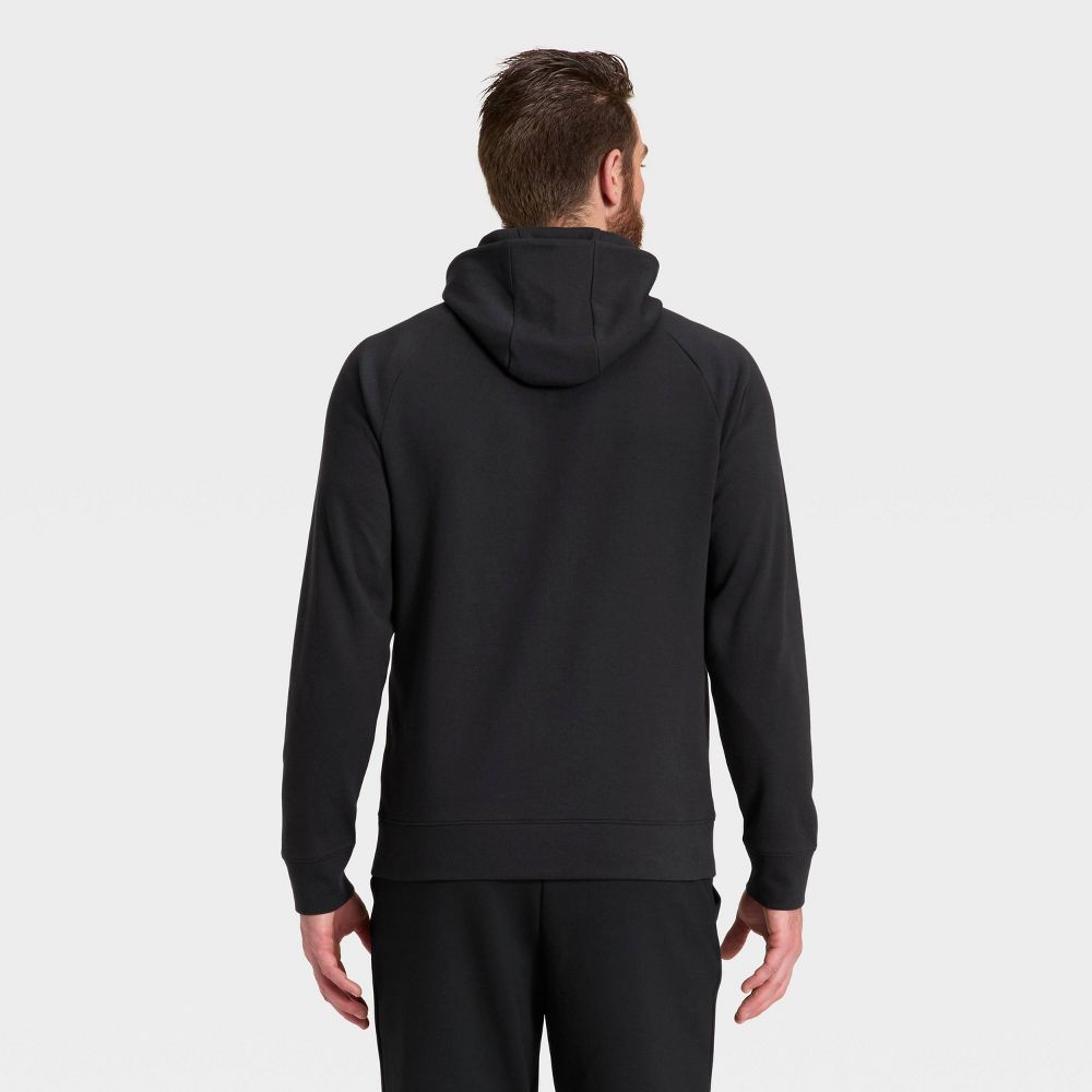New - Men's Siro Ponte Full Zip Hooded Sweatshirt - All In Motion™ Black XS